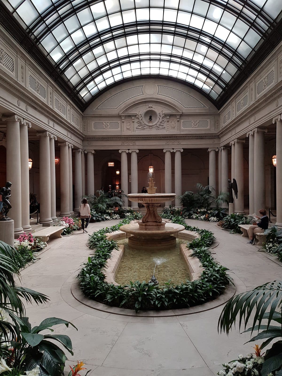 The Garden Court of the Frick Collection in April 2019, before its recent renovation