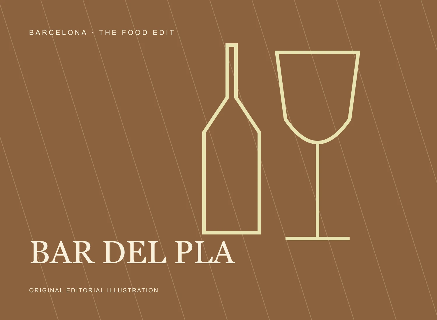 Original editorial illustration for Bar del Pla, not a venue photograph