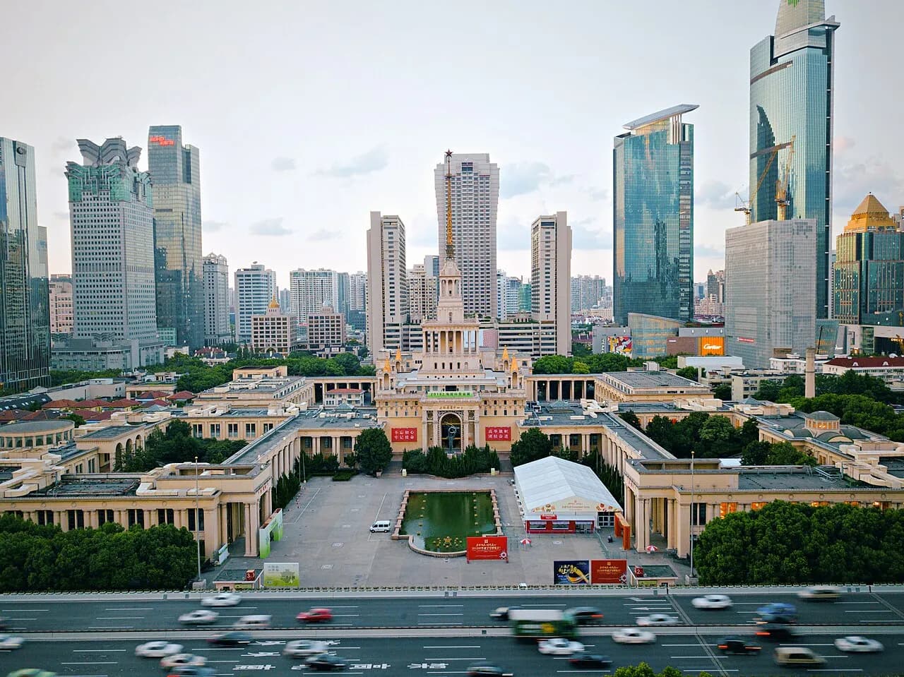 Archival photograph of Shanghai Exhibition Centre, Shanghai (2020)
