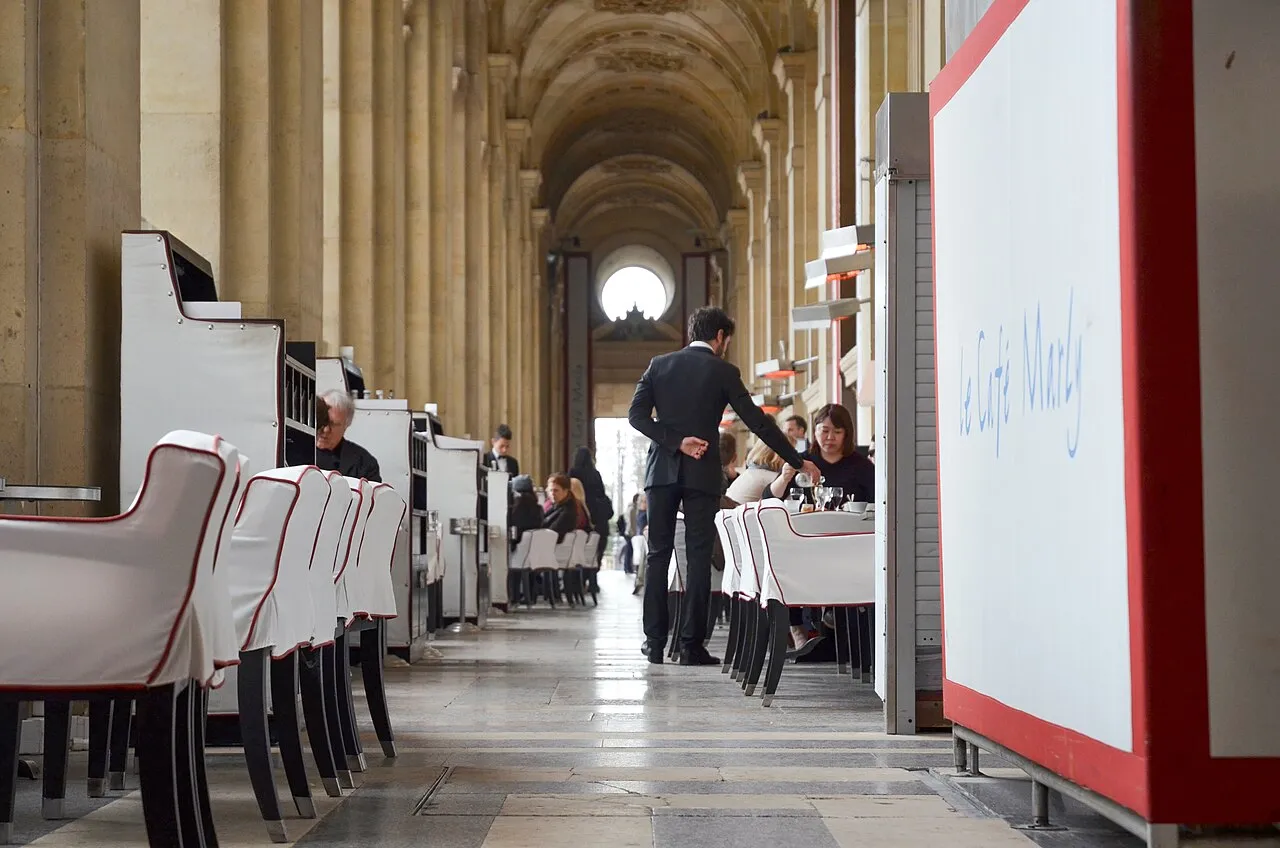 Archival photograph of Le Café Marly, Paris (2013)