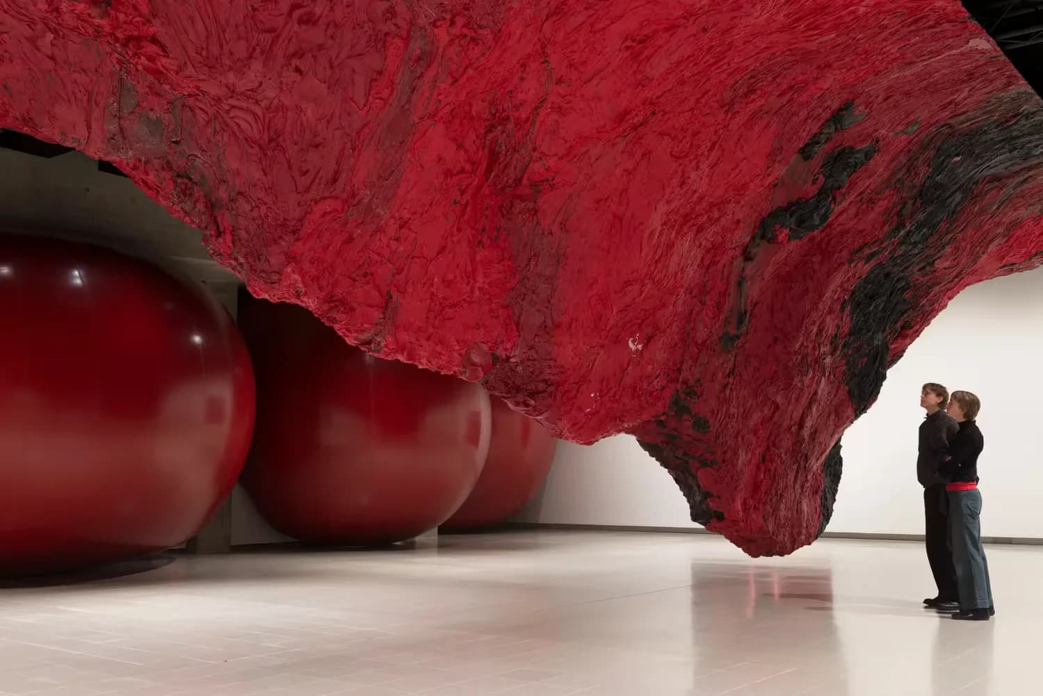 Anish Kapoor’s red sculptural installation at the Hayward Gallery, 2026.