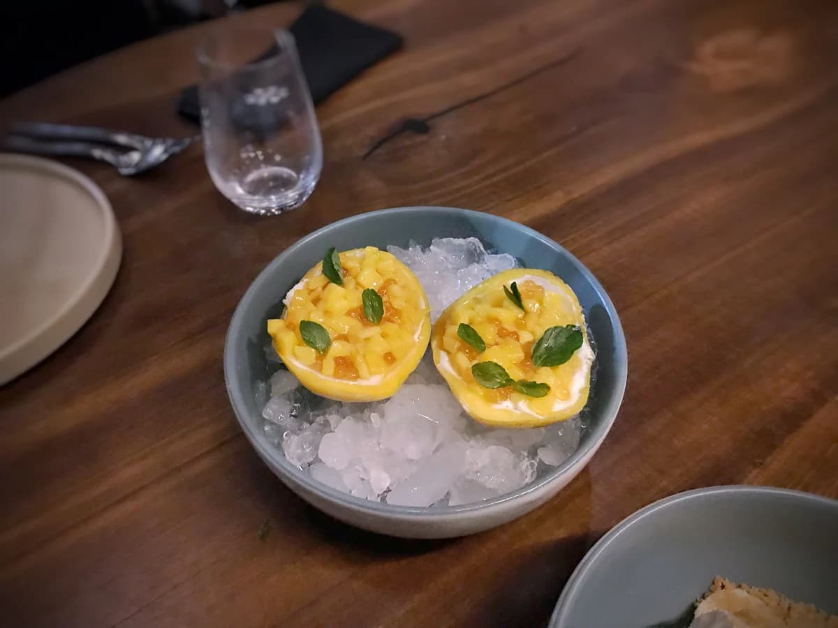 Archival photograph of food at Carmela y Sal (2018)