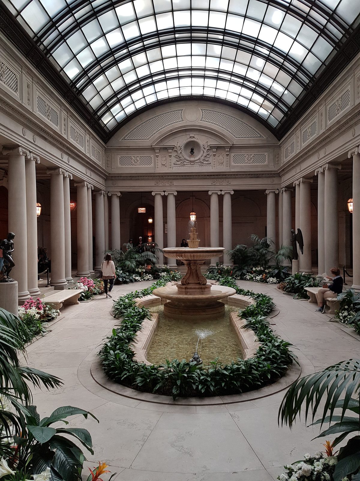 The Garden Court of the Frick Collection in April 2019, before its recent renovation