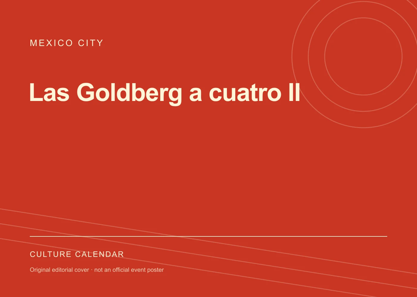 Original editorial programme cover: Las Goldberg a cuatro II. This is not the organiser’s official poster.