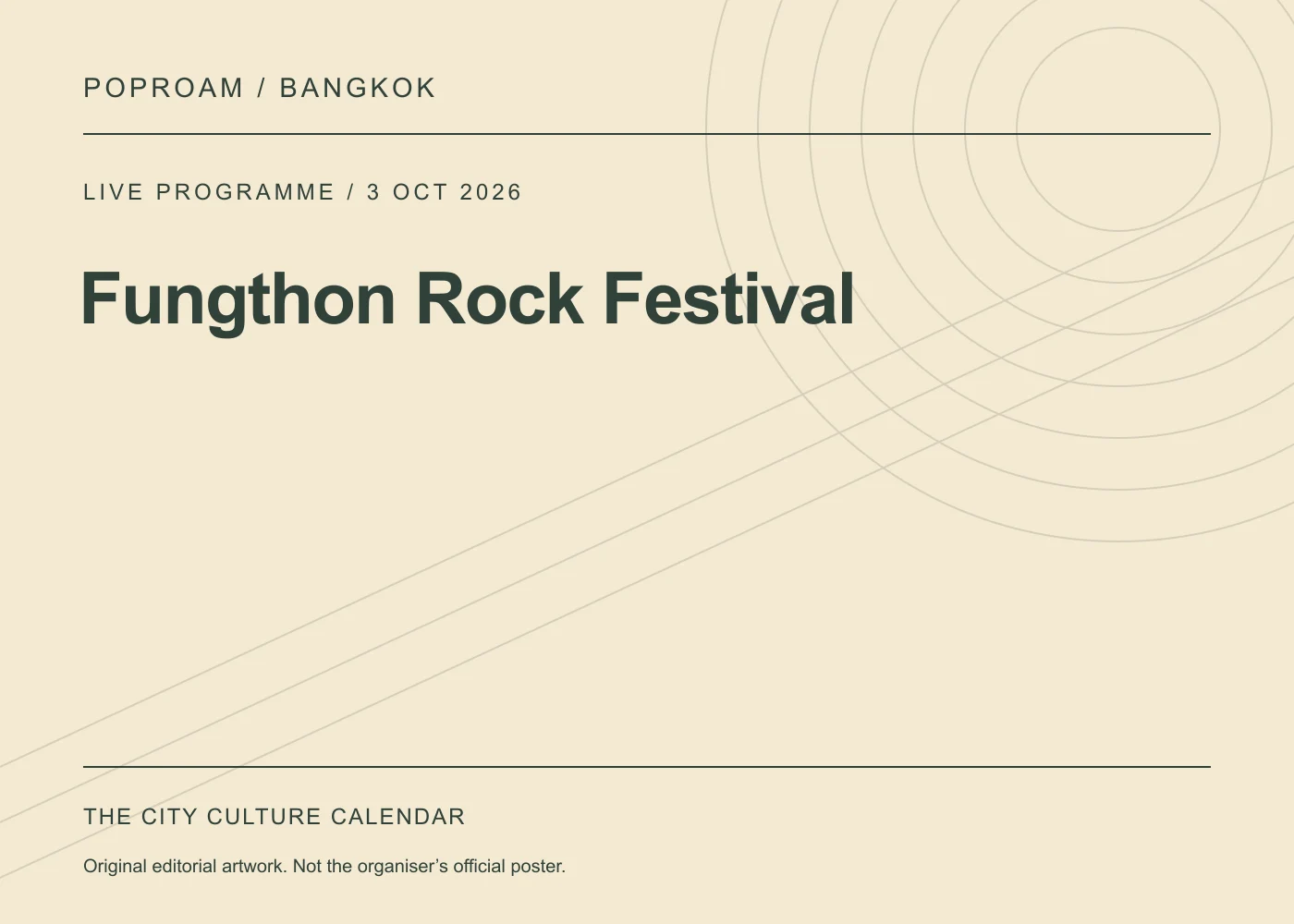Original editorial programme artwork for Fungthon Rock Festival. This is not the organiser’s official poster.