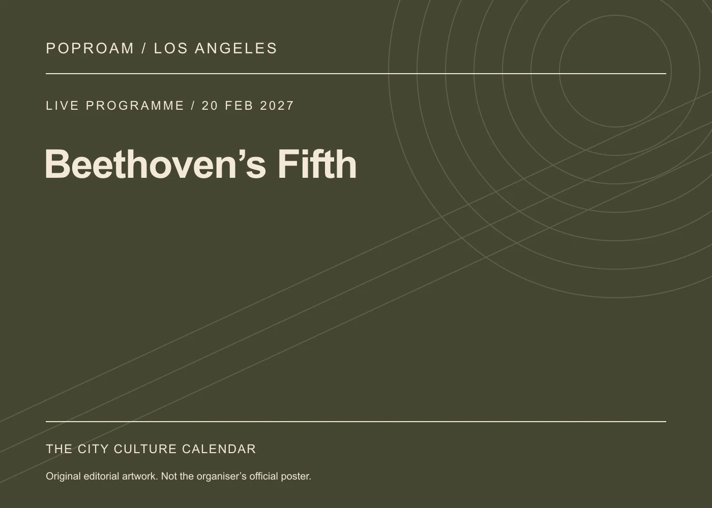 Original editorial programme artwork for Beethoven’s Fifth. This is not the organiser’s official poster.