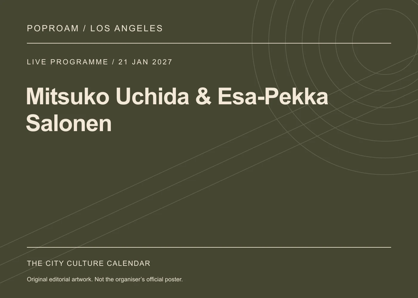 Original editorial programme artwork for Mitsuko Uchida & Esa-Pekka Salonen. This is not the organiser’s official poster.