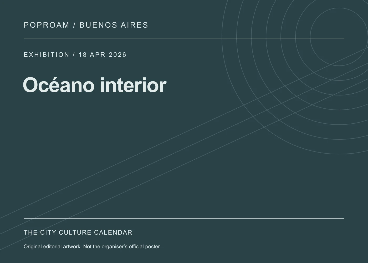 Original editorial programme artwork for Océano interior. This is not the organiser’s official poster.