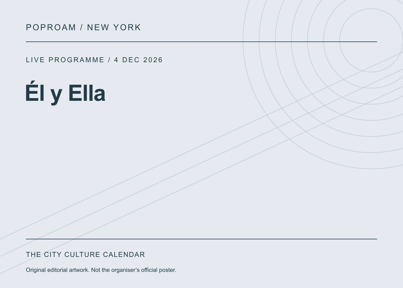 Original editorial programme artwork for Él y Ella. This is not the organiser’s official poster.