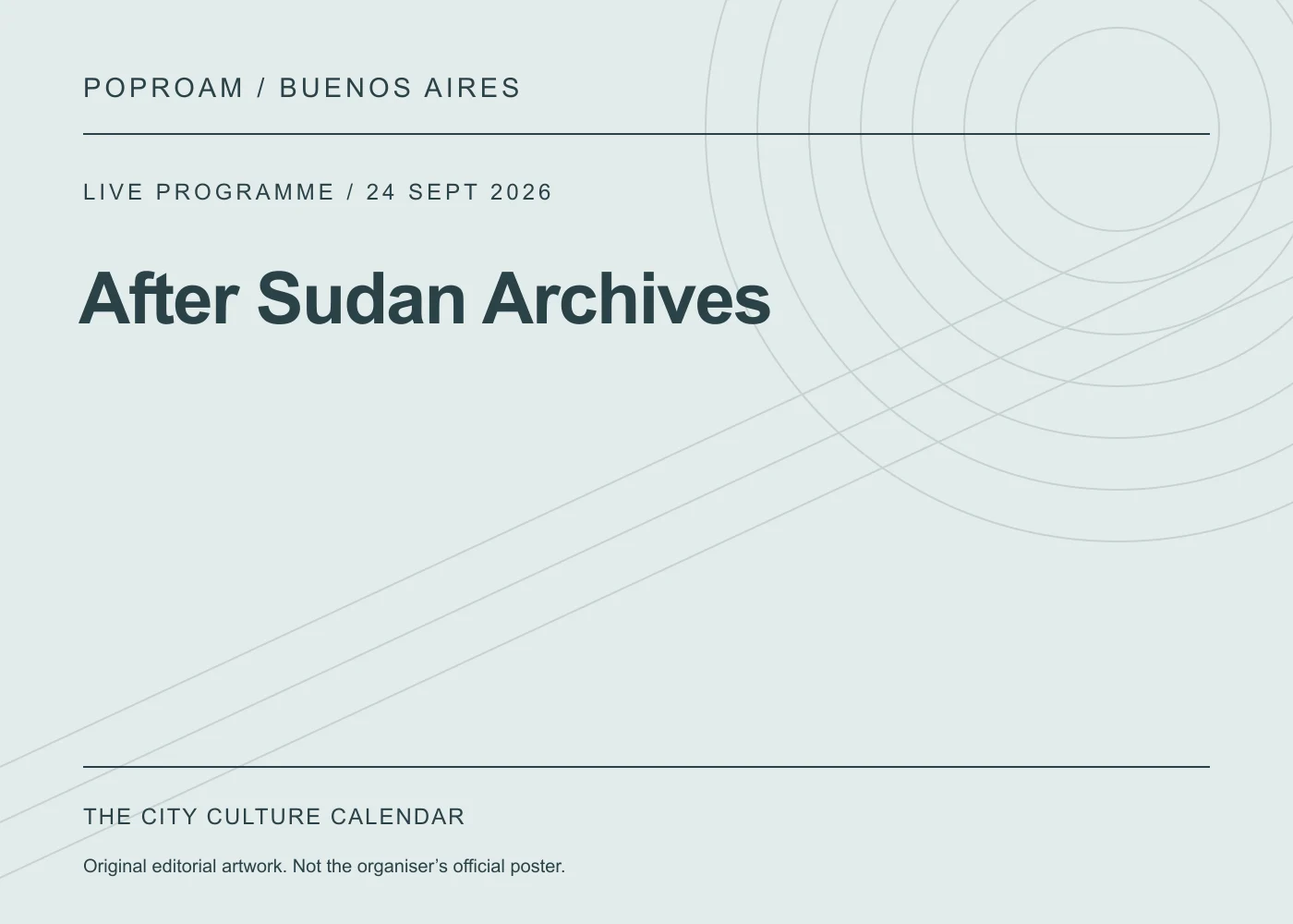Original editorial programme artwork for After Sudan Archives. This is not the organiser’s official poster.