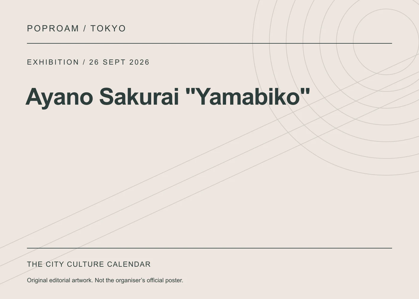 Original editorial programme artwork for Ayano Sakurai "Yamabiko". This is not the organiser’s official poster.