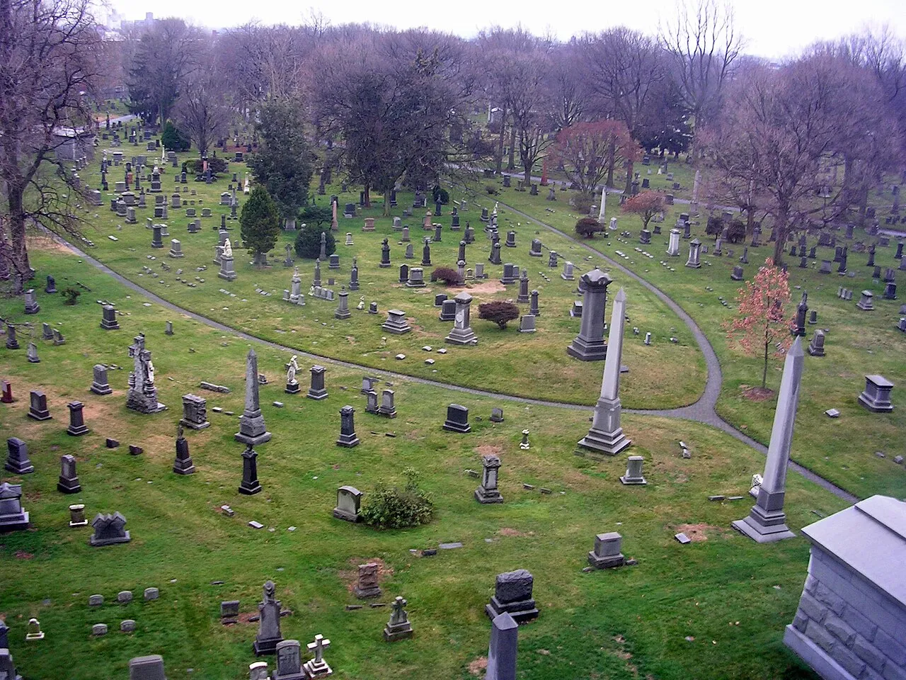 Archival photograph of Green-Wood Cemetery, New York 