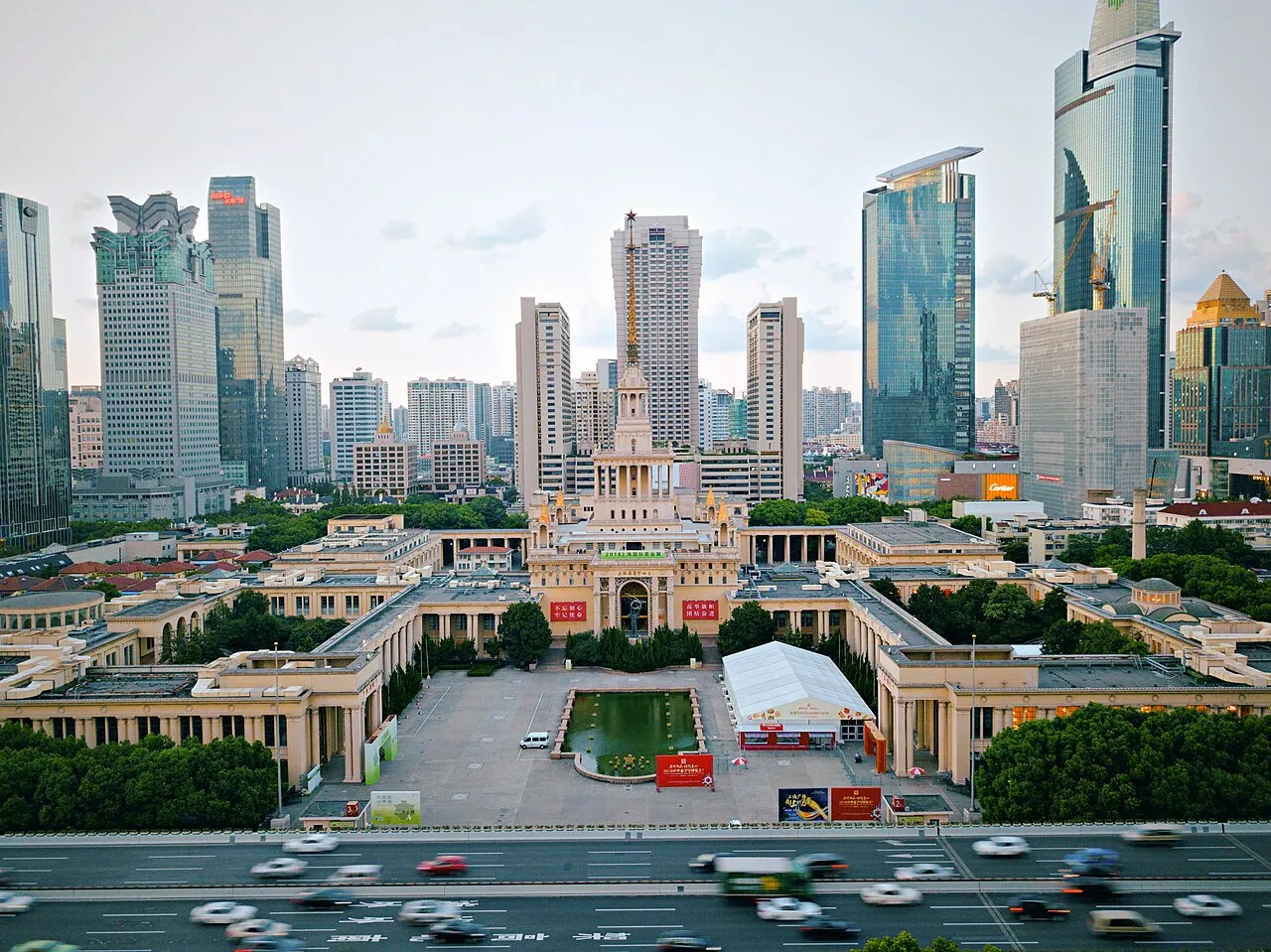Archival photograph of Shanghai Exhibition Centre, Shanghai (2020)
