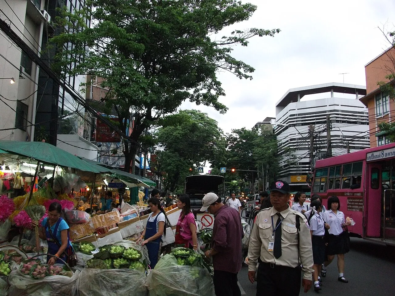 Archival photograph of Pak Khlong Talat, Bangkok (2010)