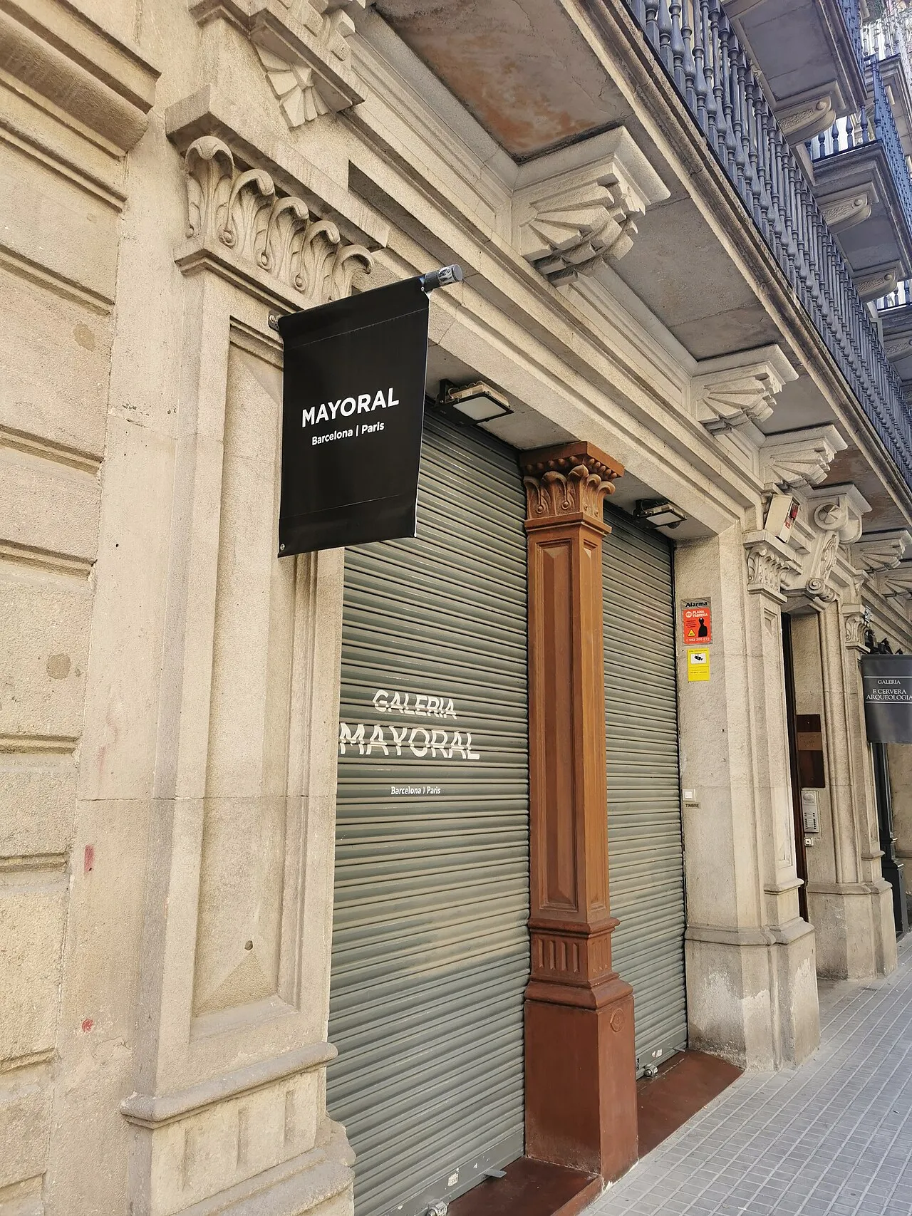 Archival photograph of Galeria Mayoral, Barcelona (2023)