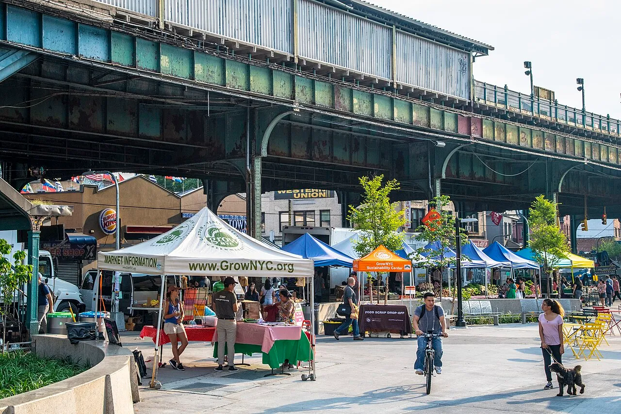 Archival photograph of Corona Greenmarket, New York (2018)