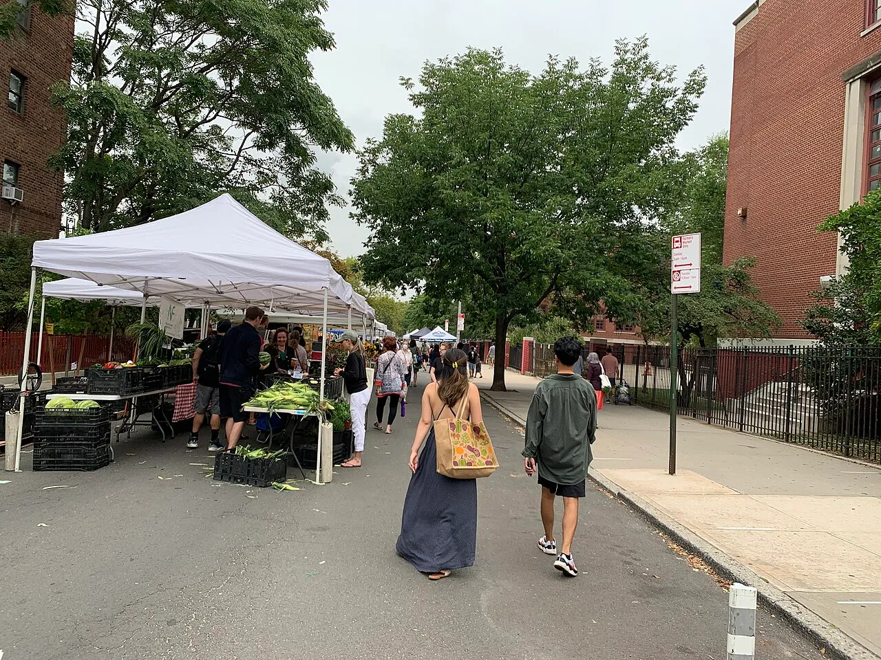 Archival photograph of Jackson Heights Greenmarket, New York (2022)