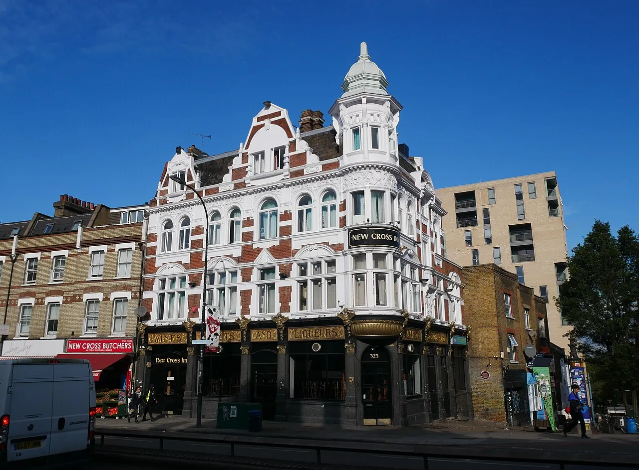 Archival photograph of New Cross Inn, London (2021)