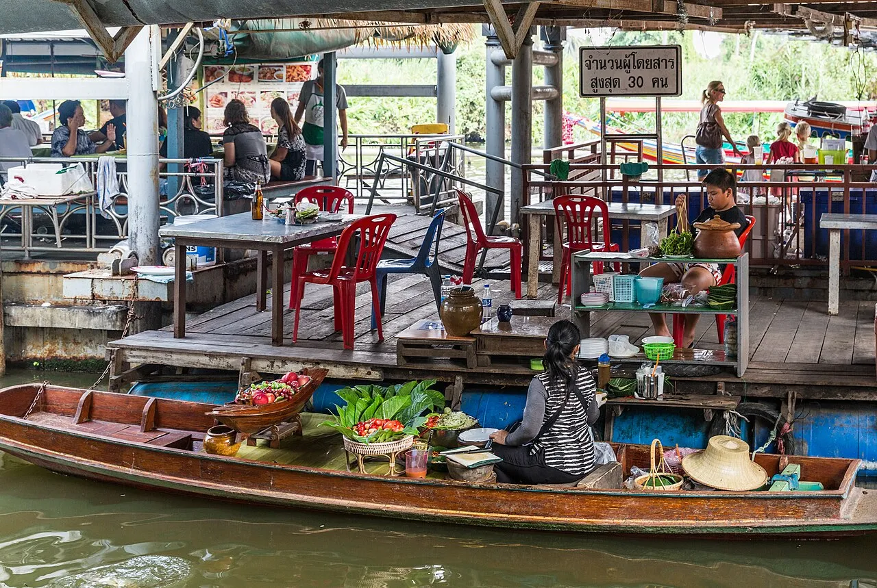 Archival photograph of Taling Chan Floating Market, Bangkok (2017)