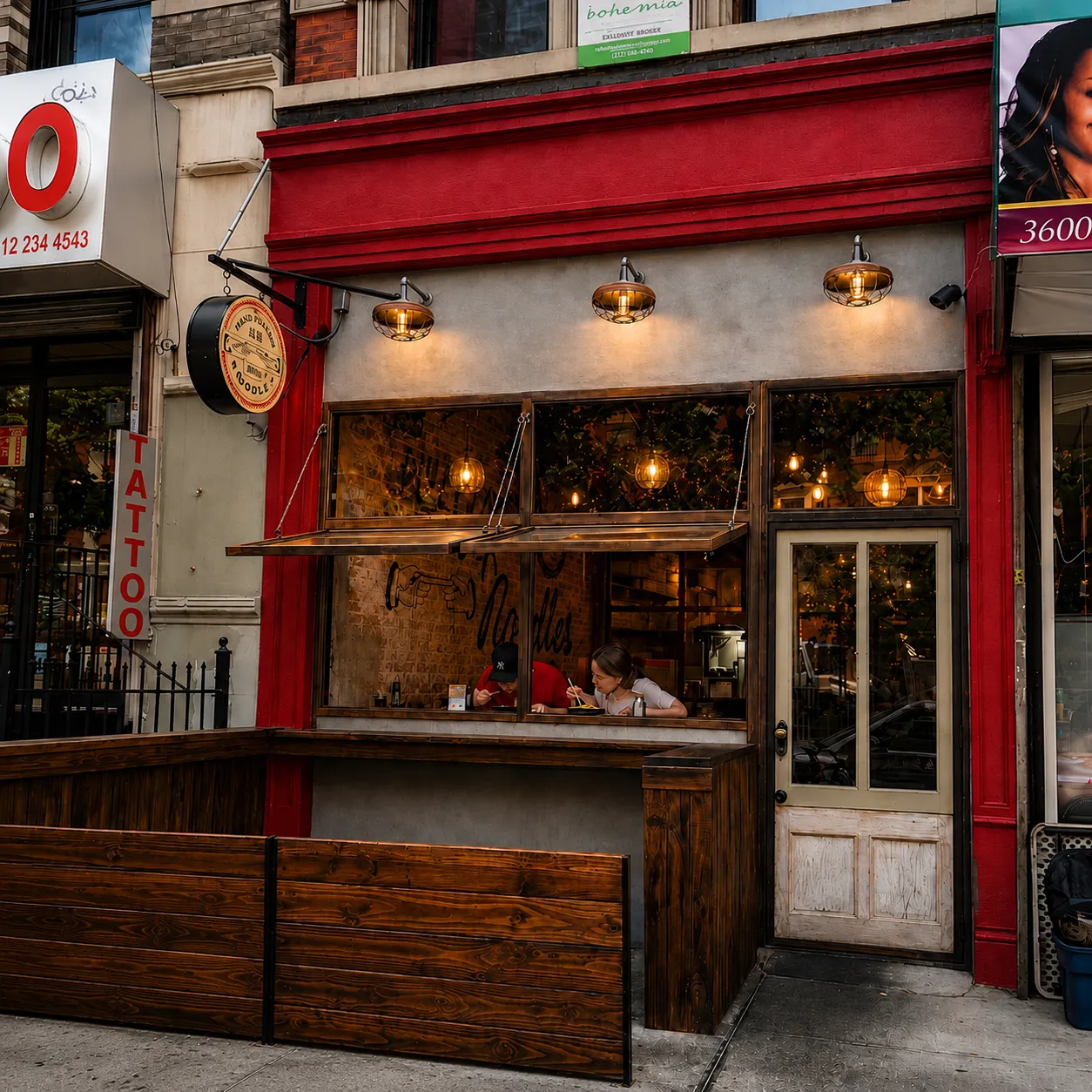 Archival photograph of The Handpulled Noodle: Broadway, New York (2026)