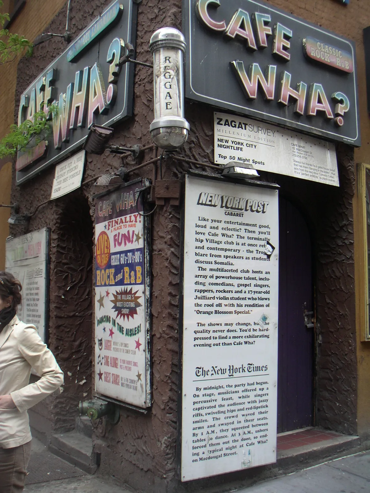 Archival photograph of Cafe Wha?, New York (2011)