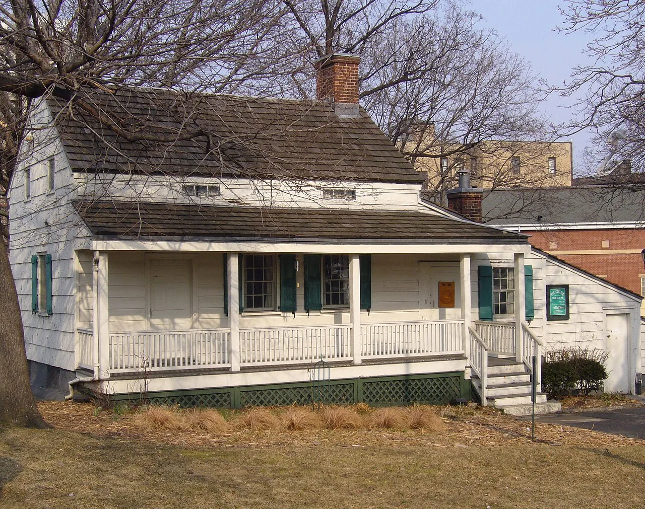 Archival photograph of Edgar Allan Poe Cottage, New York 
