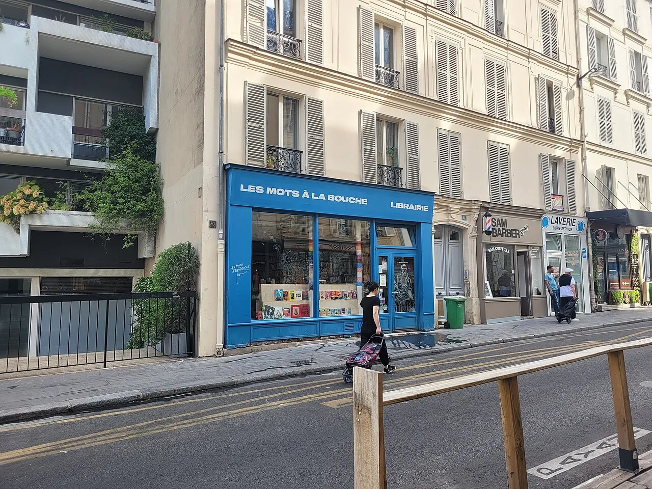 Archival photograph of Les Mots à la Bouche, Paris (2026)