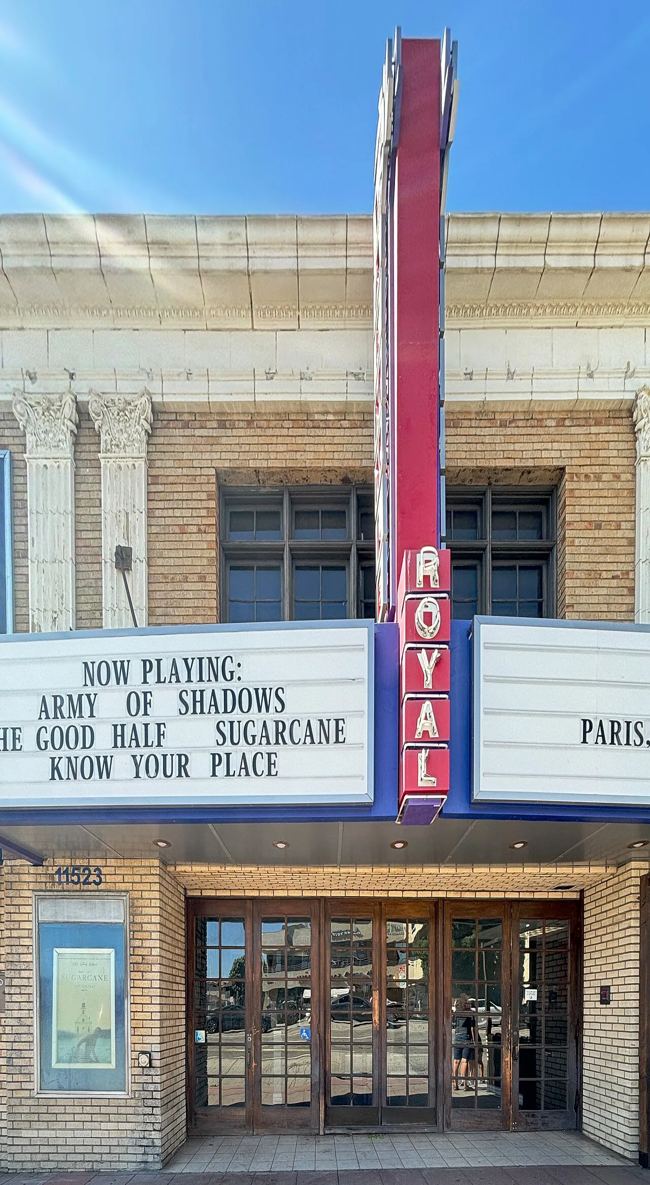 Archival photograph of Laemmle Royal, Los Angeles (2024)