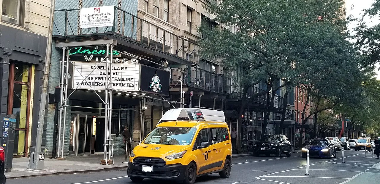 Archival photograph of Cinema Village, New York (2025)