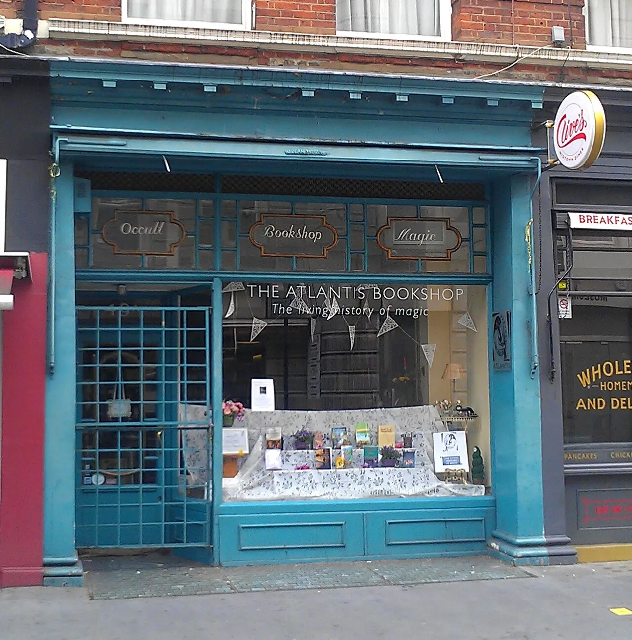 Archival photograph of The Atlantis Bookshop, London (2016)