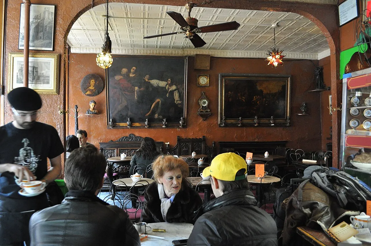 Archival photograph of Caffe Reggio, New York (2012)
