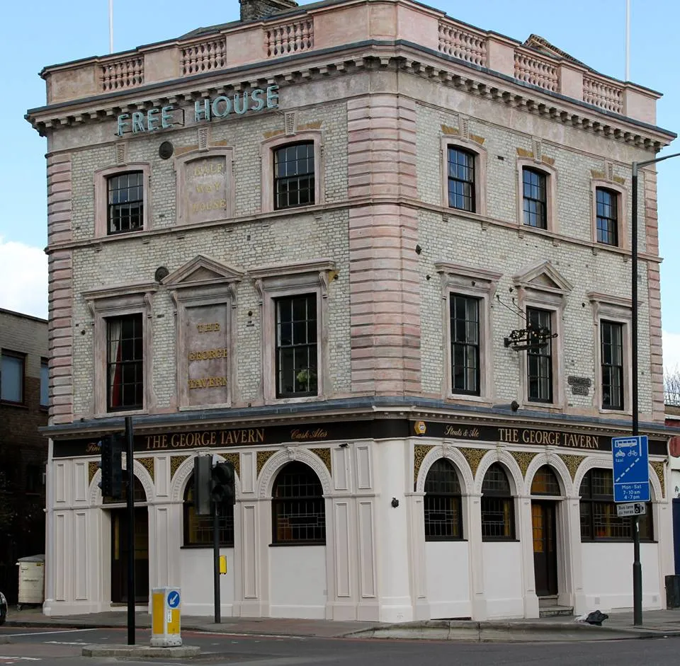 Archival photograph of The George Tavern, London (2015)