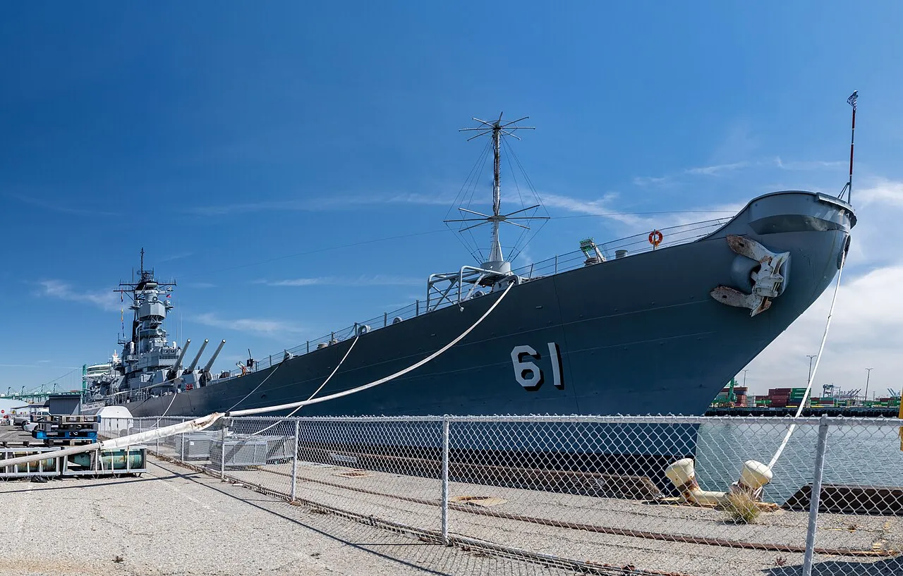 Archival photograph of Battleship USS Iowa Museum, Los Angeles (2023)
