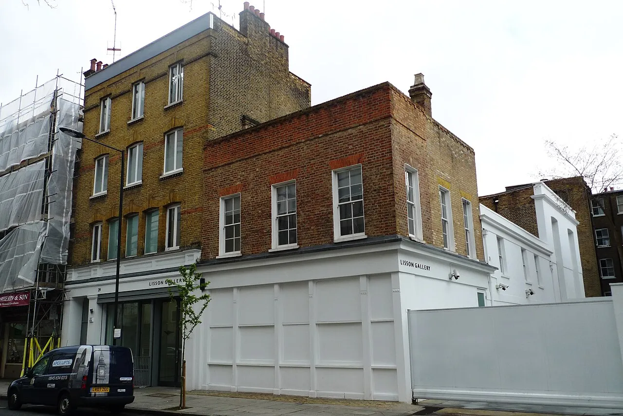 Archival photograph of Lisson Gallery, Bell Street, London (2012)