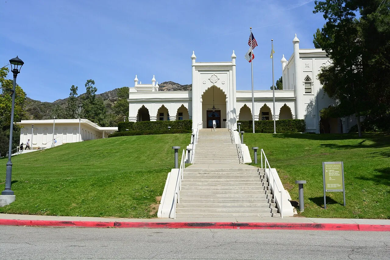 Archival photograph of Brand Library & Art Center, Los Angeles (2025)