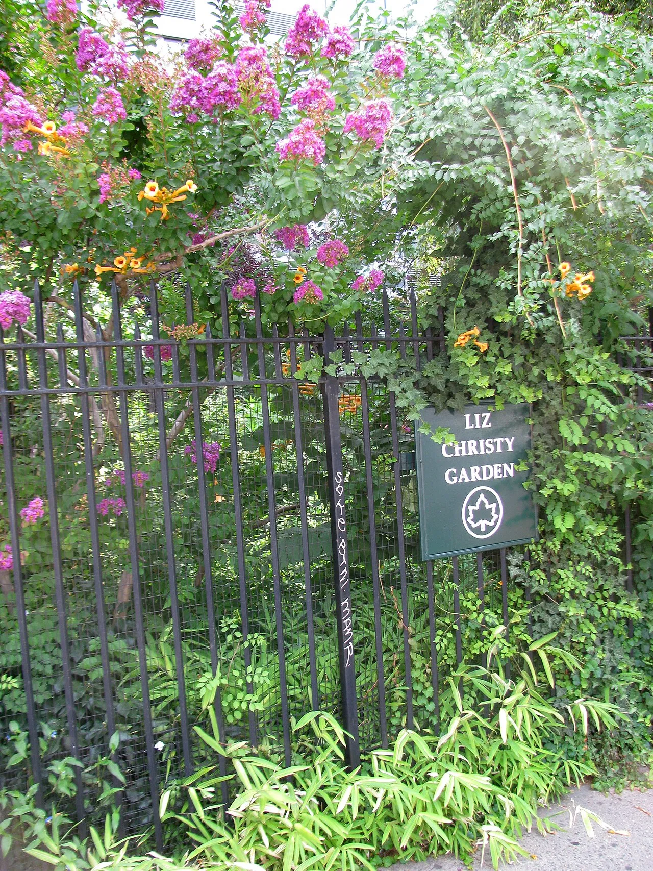 Archival photograph of Liz Christy Community Garden, New York (2012)