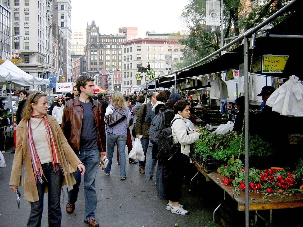 Archival photograph of Union Square Greenmarket, New York (2005)