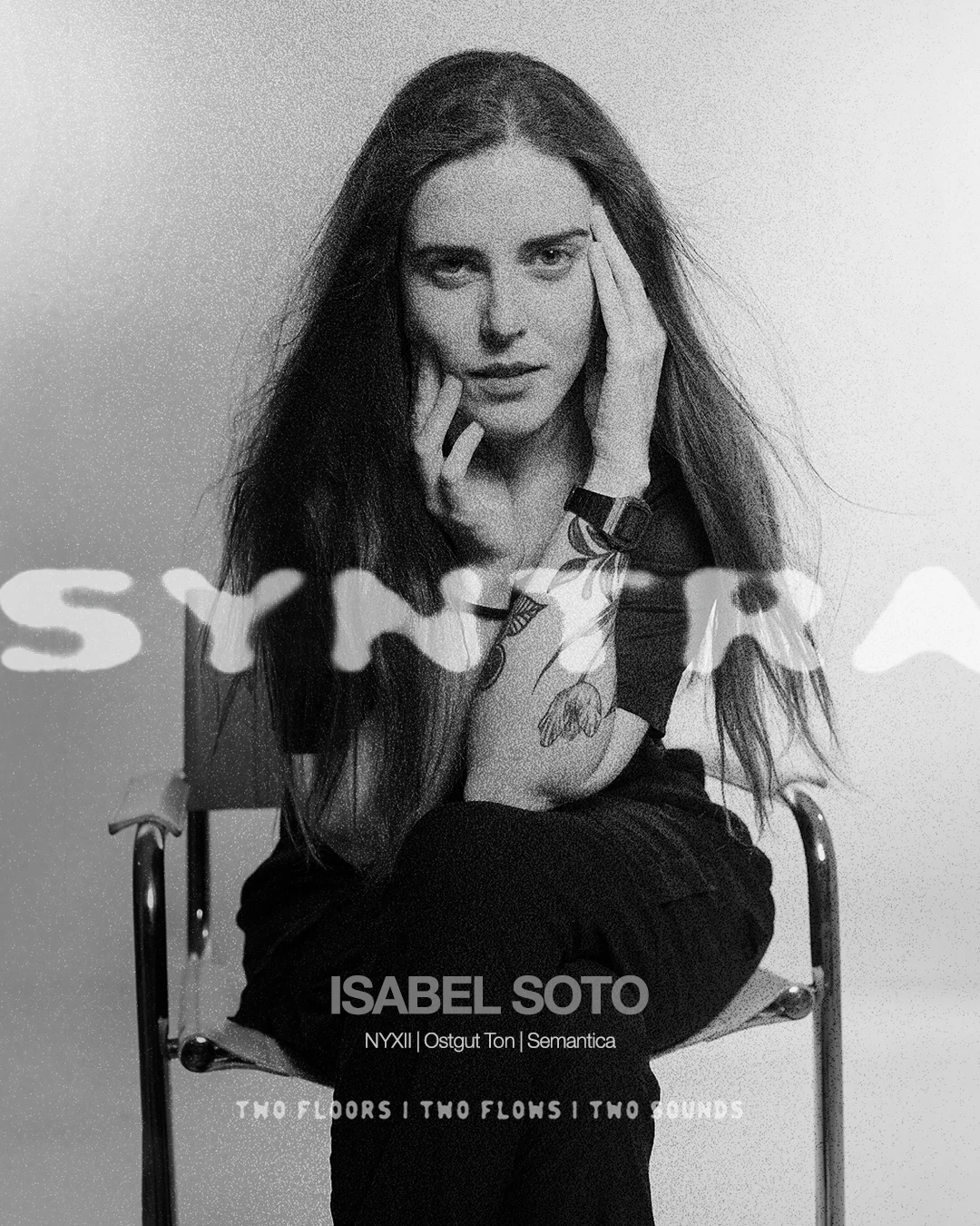 Official event artwork for SYNTRA004: Isabel Soto at Volnost