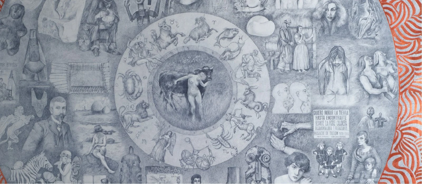 Detail of Adriana Bustos’s Carta natal del Museo Nacional de Bellas Artes, for Código natal.