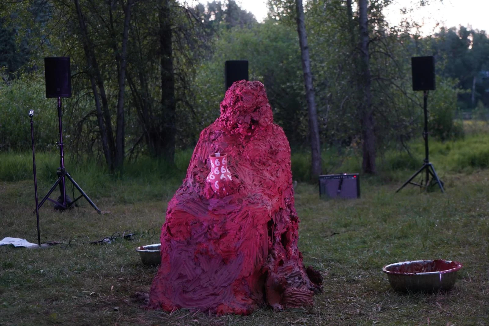 Jota Mombaça’s The Muted Saints, documented in 2025; publicity image for stuck in movement at Rockbund Art Museum.