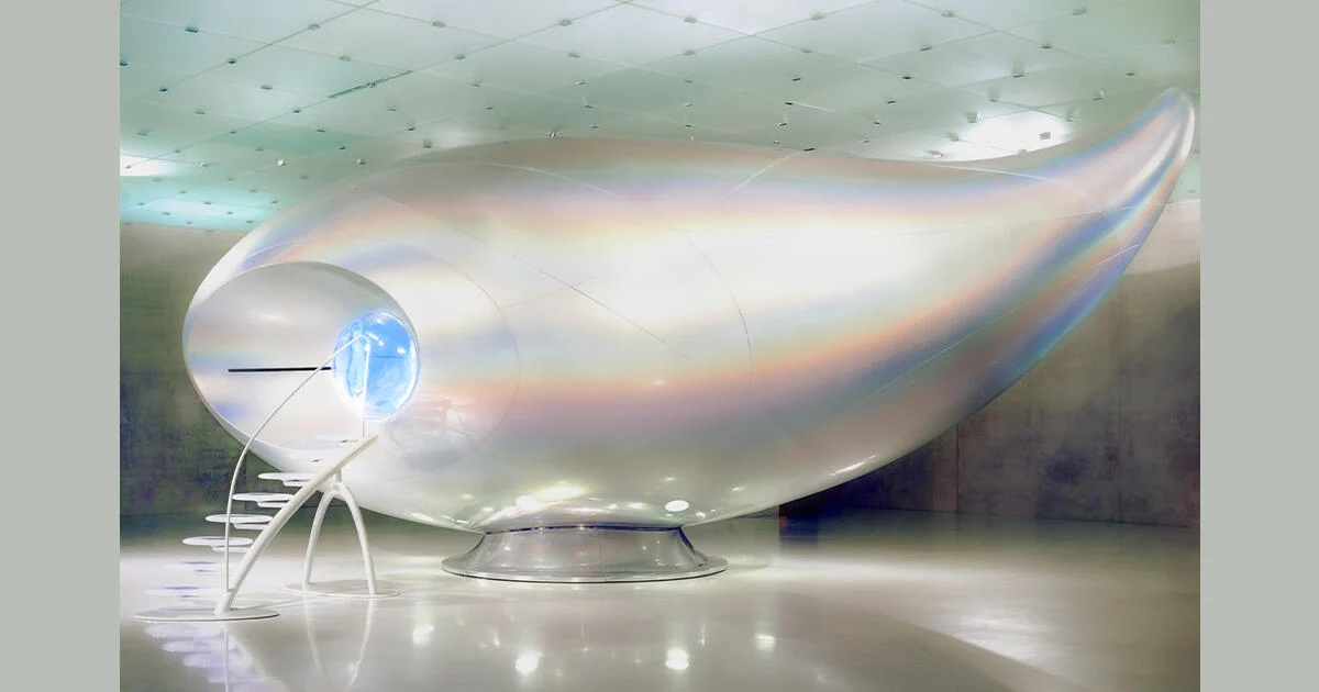 Mariko Mori’s pearlescent sculptural installation, the official image for All That Shines.