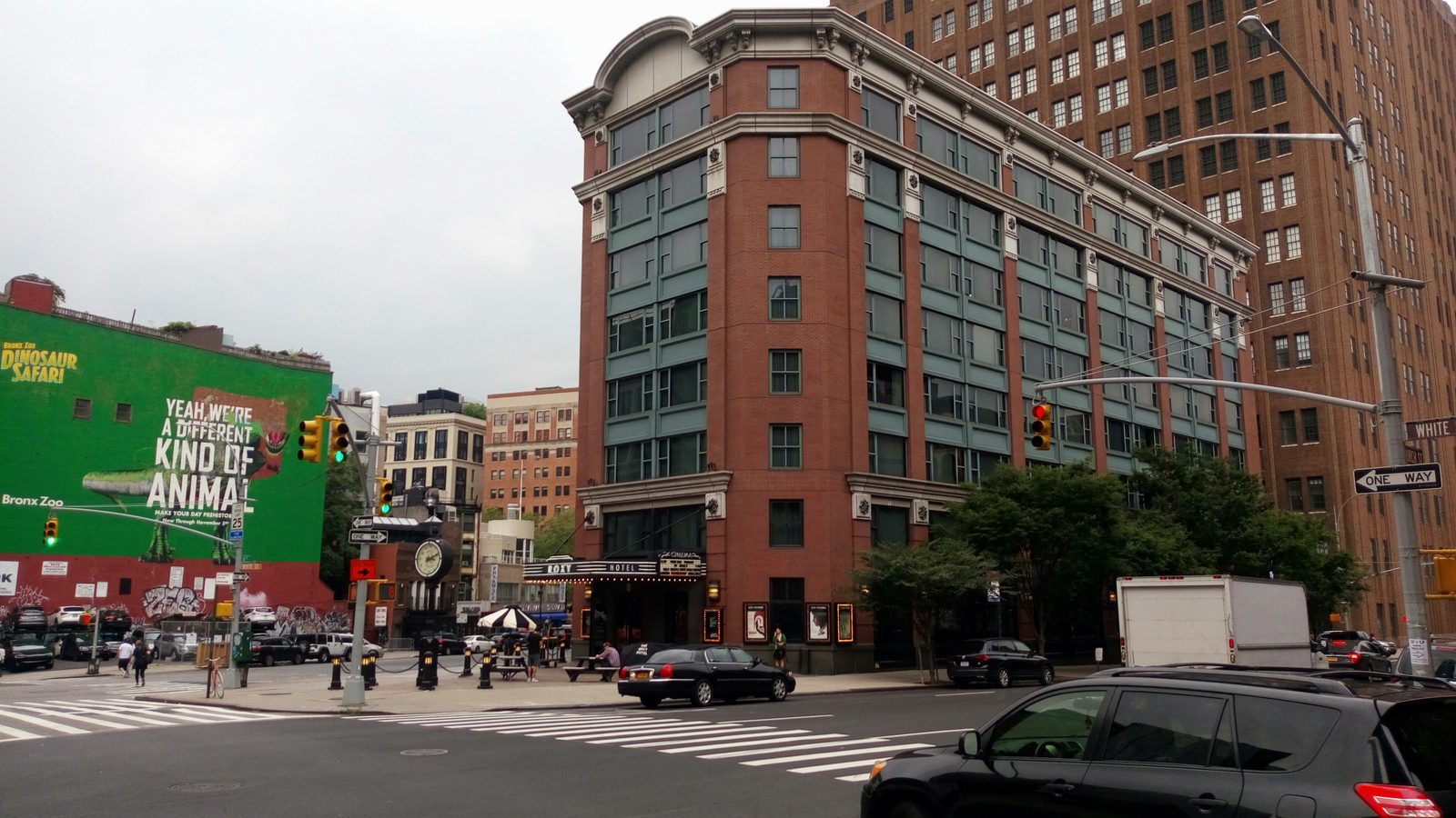 The Roxy Hotel exterior in Tribeca in June 2019, not The Django’s interior