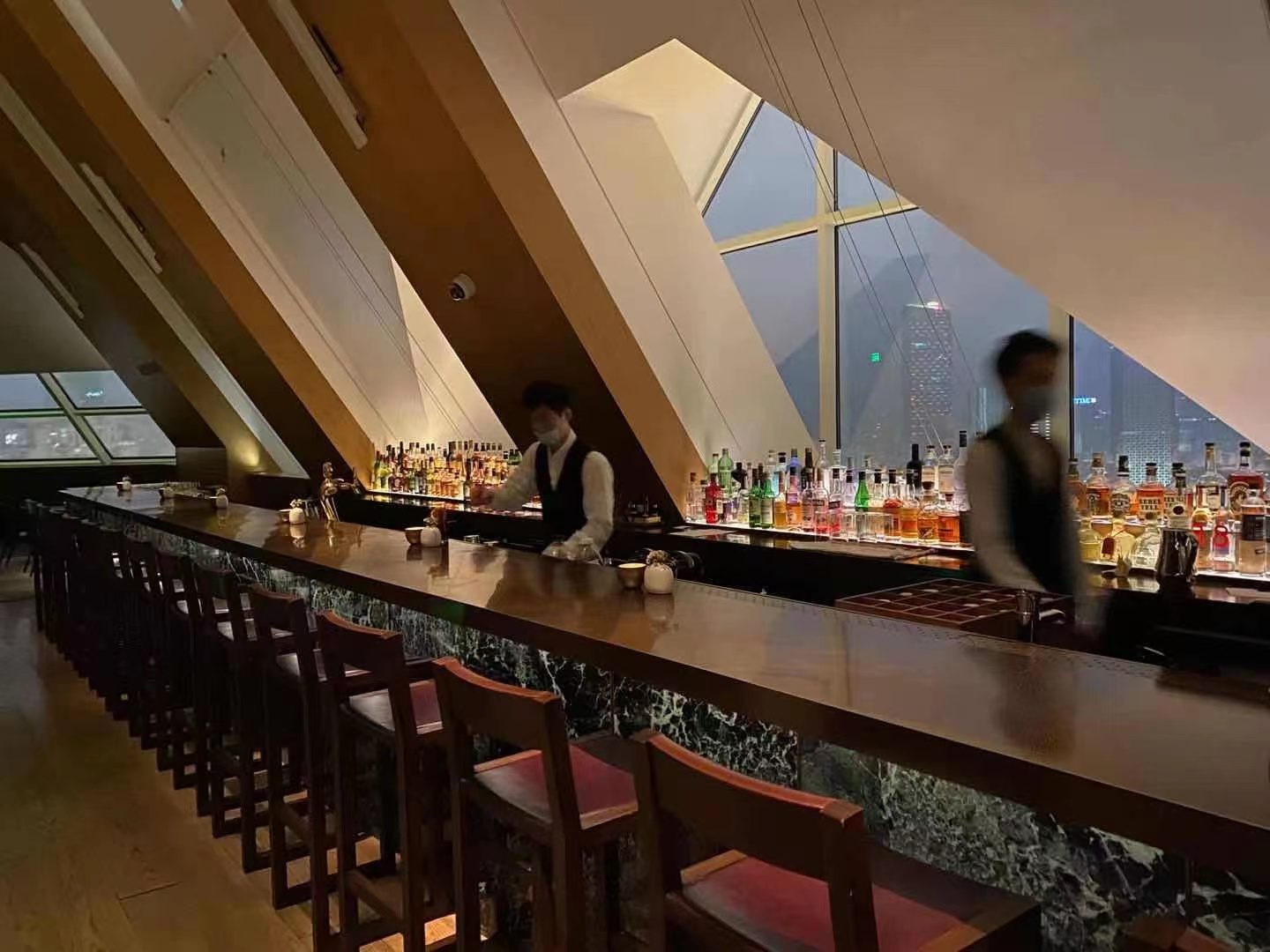 A bar space at The Shanghai EDITION in March 2022, not a confirmed view of the current Punch Room