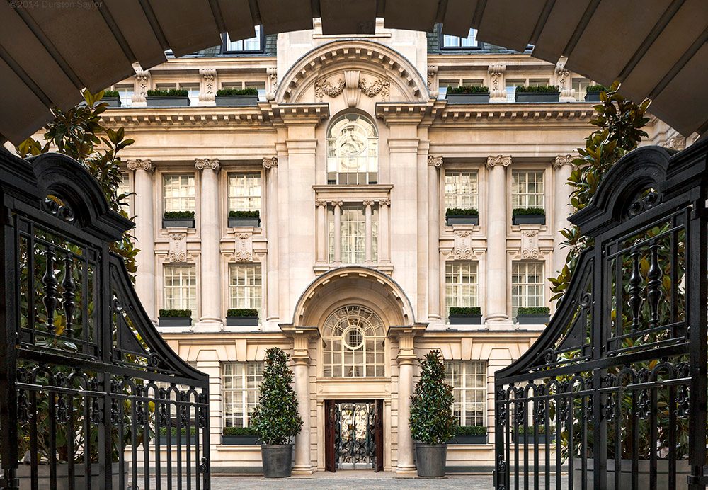 Rosewood London courtyard in November 2013, not the interior of Scarfes Bar