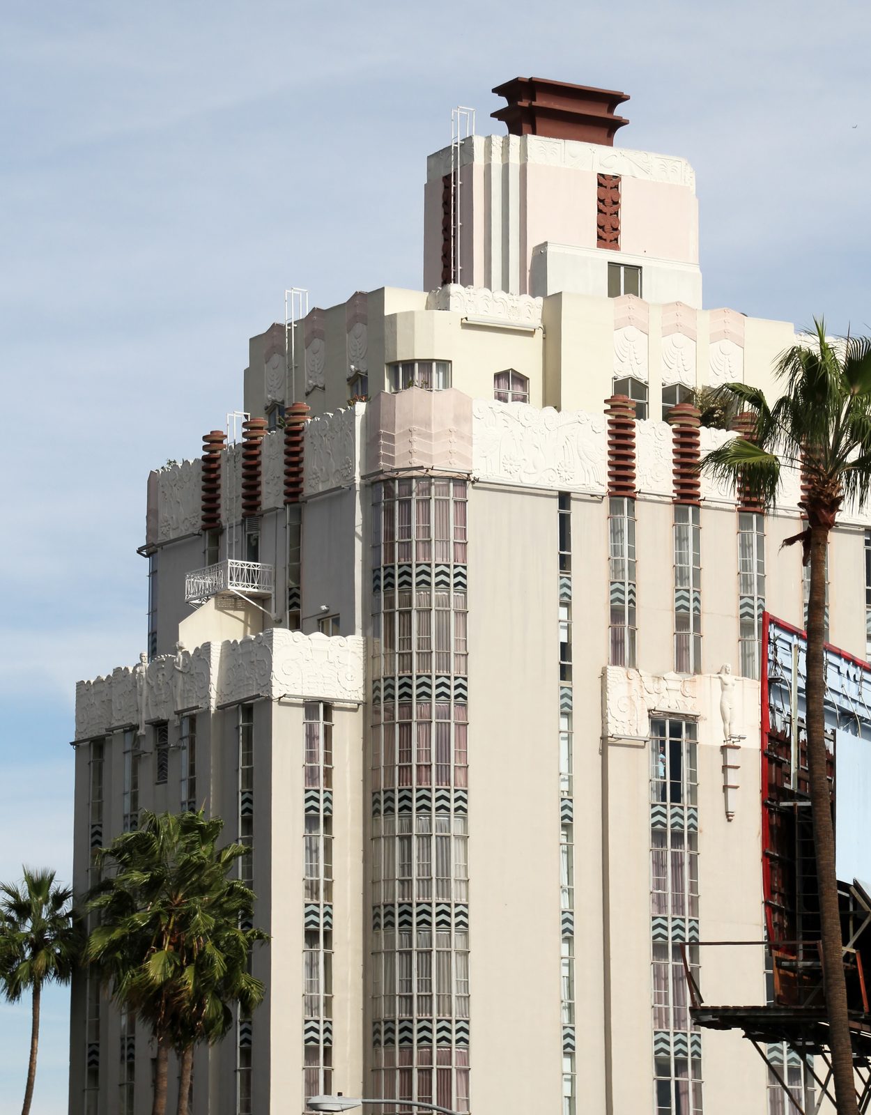 Sunset Tower Hotel exterior in West Hollywood, photographed in October 2014