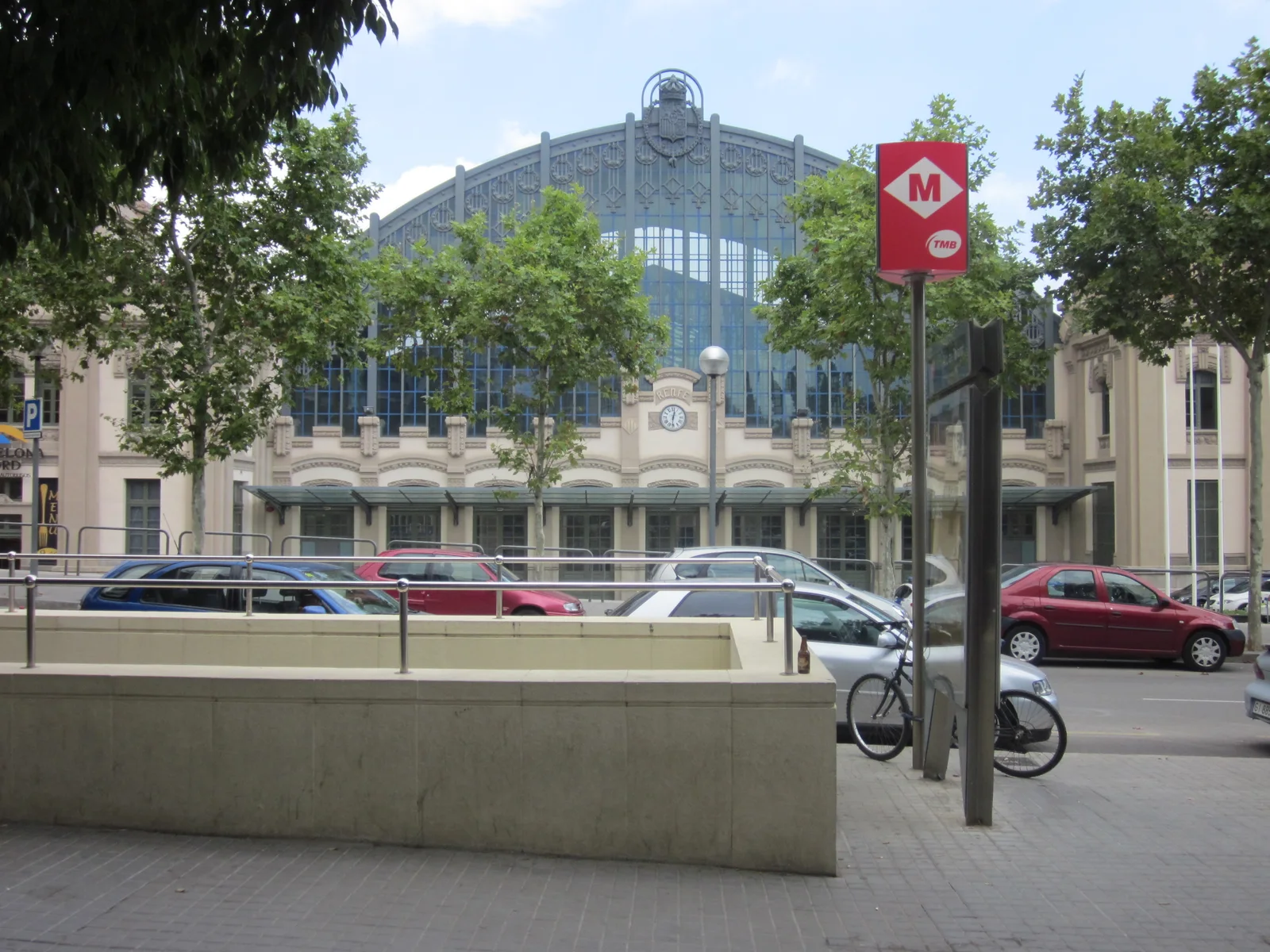 The Arc de Triomf station entrance on Plaça d’André Malraux, Barcelona