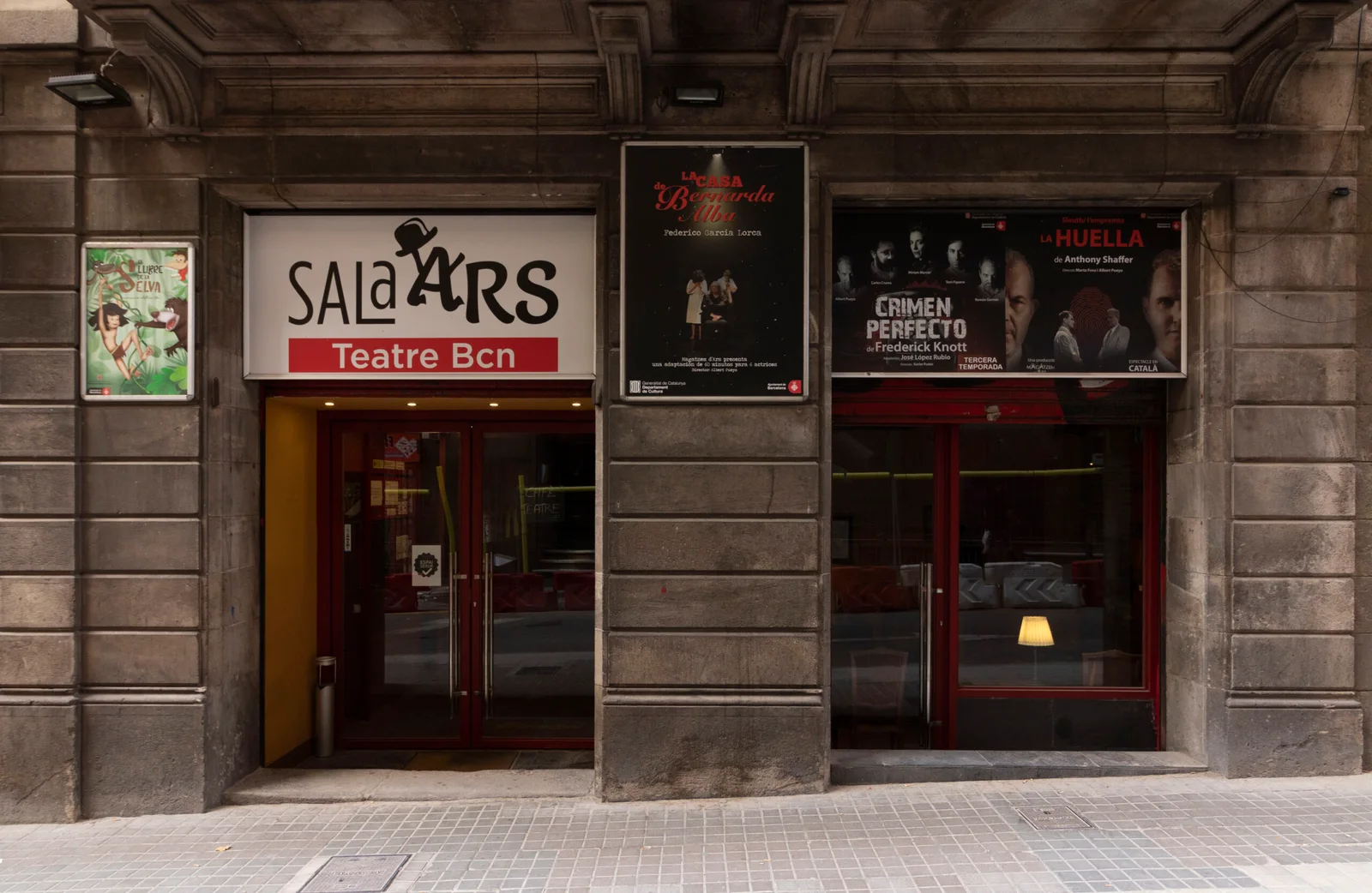 The theatre facade and entrance at Sala Ars Teatre