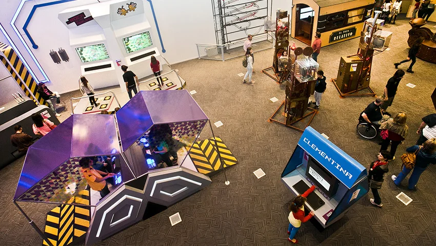 Visitors exploring the interactive science displays at Centro Cultural de la Ciencia