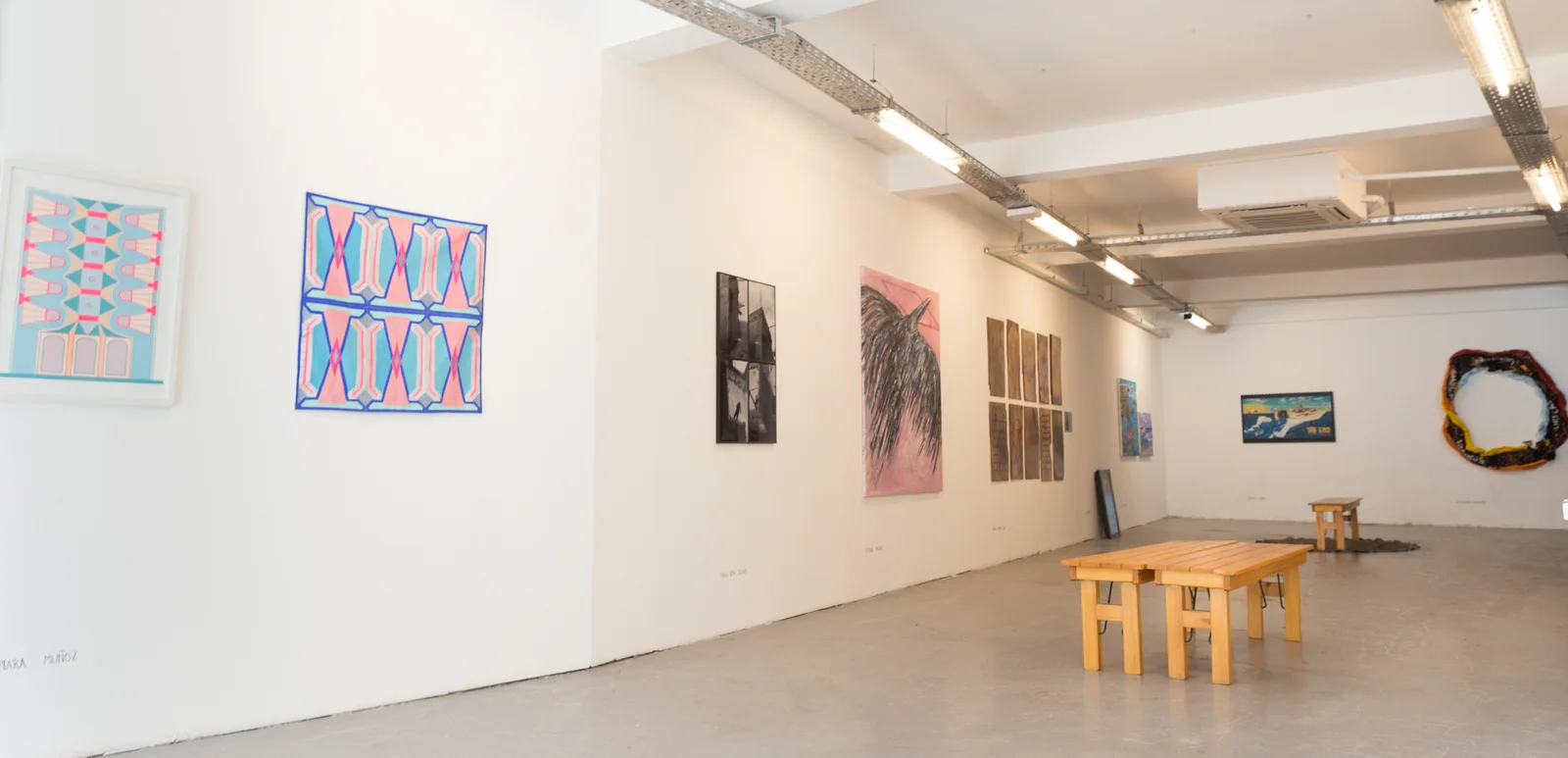 PROA21: contemporary artworks arranged through the light-filled exhibition room