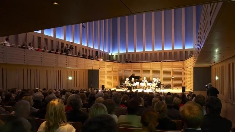 Kings Place: an audience watching a performance in the wood-lined concert hall
